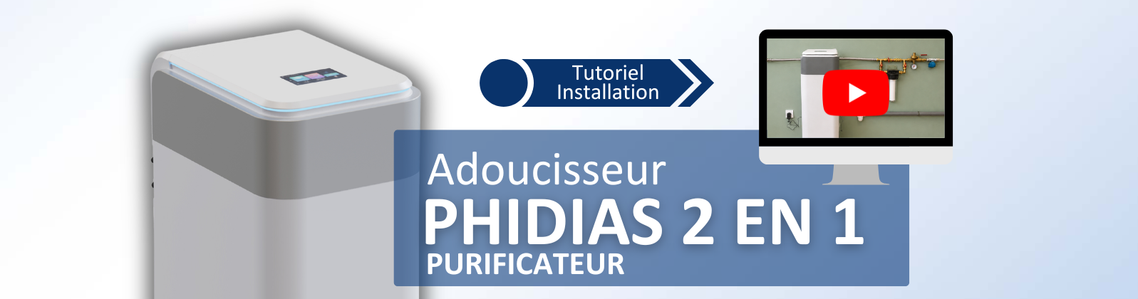 Nouveauté Adoucisseur Phidias 2 en 1 purificateur d'eau Apic